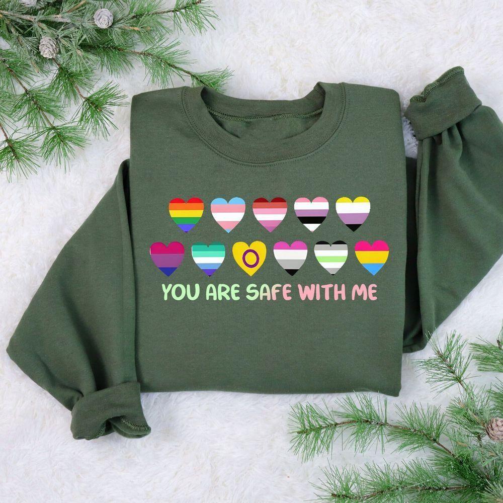 Retro You Are Safe With Me Lgbtq Vuitino Apparel